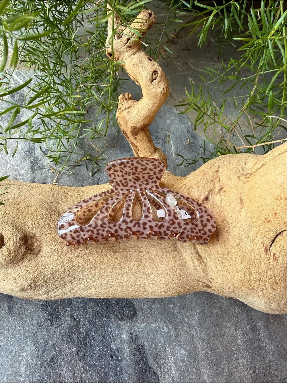 New🌟Anthropologie-Leopard Print Brown Hair Claw Clip